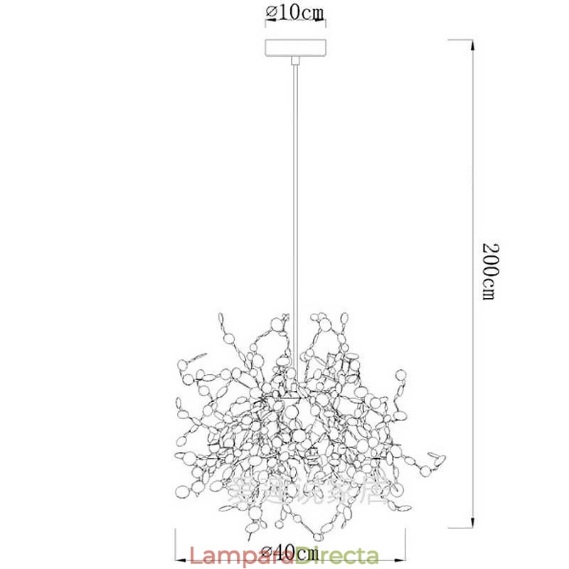 Lámpara de araña de 3 luces de acero inoxidable, lámpara colgante de techo