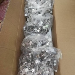Lámpara de araña de lentejuelas de acero inoxidable, iluminación colgante para comedor