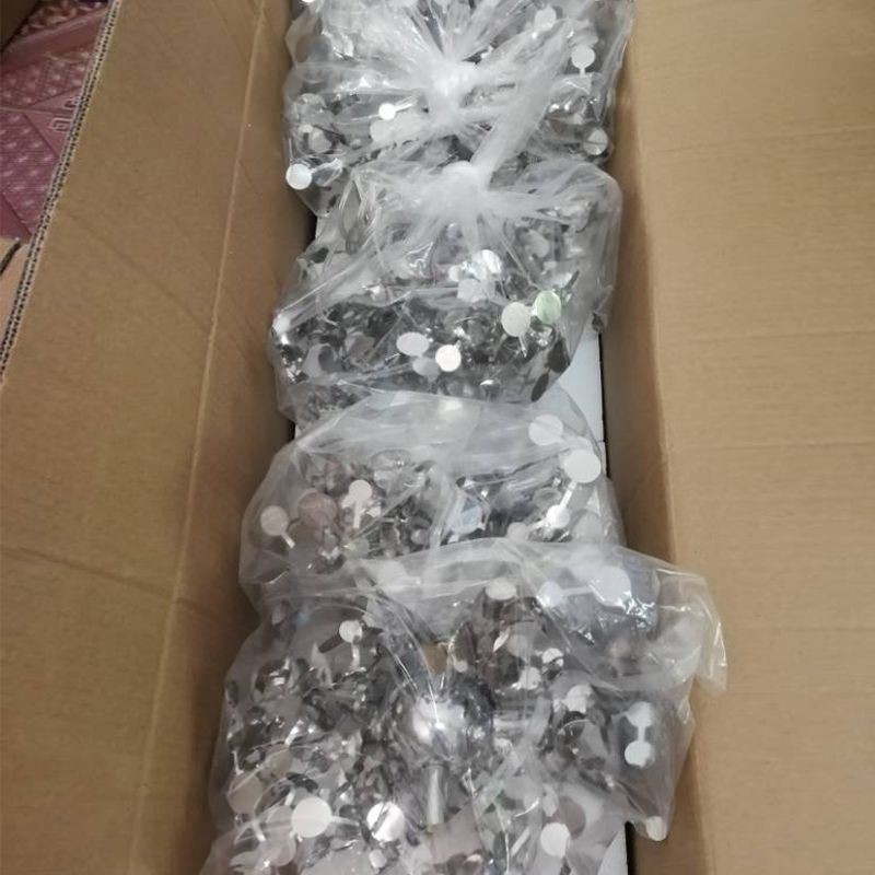 Lámpara de araña de lentejuelas de acero inoxidable, iluminación colgante para comedor
