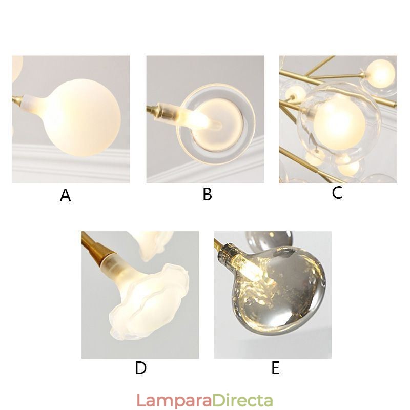 Lámpara colgante de estilo nórdico con ramas