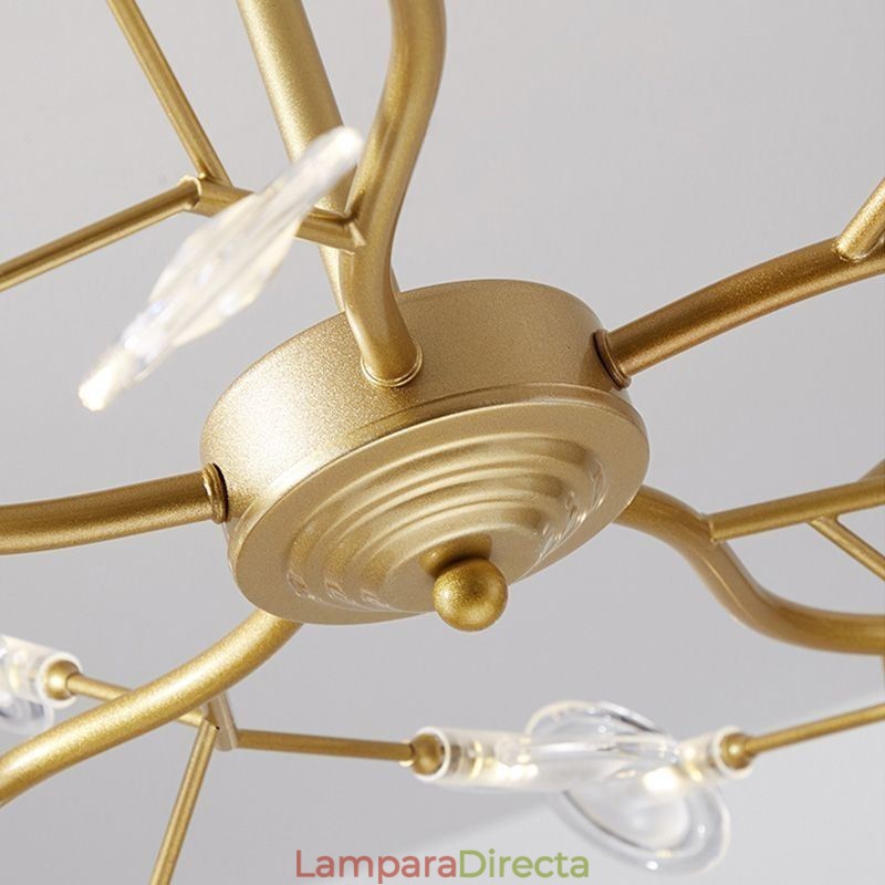 Lámpara colgante de estilo nórdico con ramas