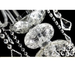 Lámpara de araña de cristal europea, lámpara de techo decorativa de cristal con 65 luces