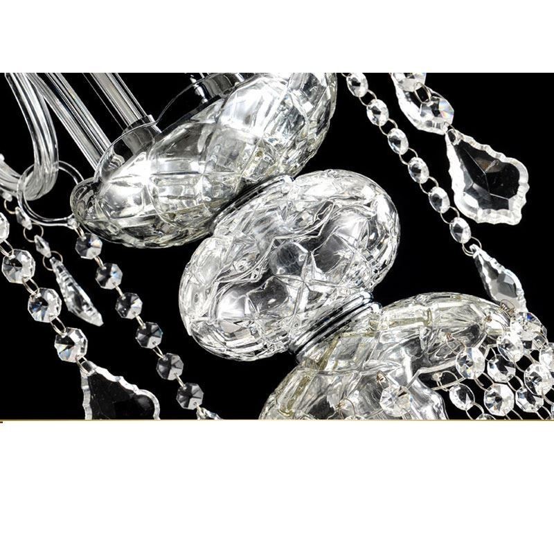 Lámpara de araña de cristal europea, lámpara de techo decorativa de cristal con 65 luces