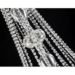 Lámpara de araña de cristal europea, lámpara de techo decorativa de cristal con 65 luces