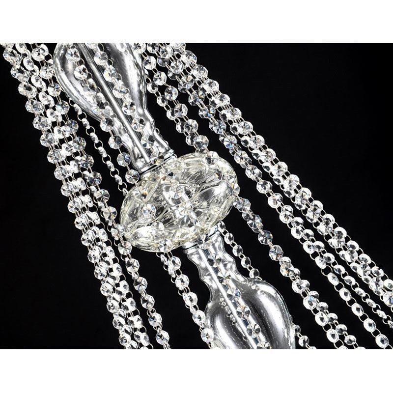 Lámpara de araña de cristal europea, lámpara de techo decorativa de cristal con 65 luces