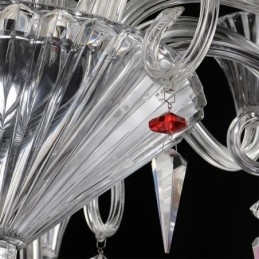 Lámpara de techo decorativa de cristal europeo con 18 luces