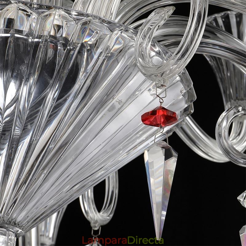 Lámpara de techo decorativa de cristal europeo con 18 luces