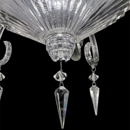 Lámpara de techo decorativa de cristal europea con 12 luces
