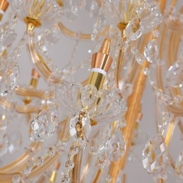 Lámpara de techo decorativa de cristal de lujo con 96 luces