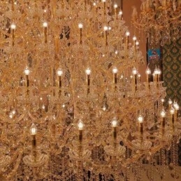 Lámpara de techo decorativa de cristal de lujo con 96 luces