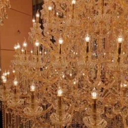 Lámpara de techo decorativa de cristal de lujo con 96 luces