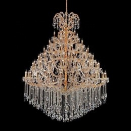 Lámpara de techo decorativa de cristal de lujo con 96 luces