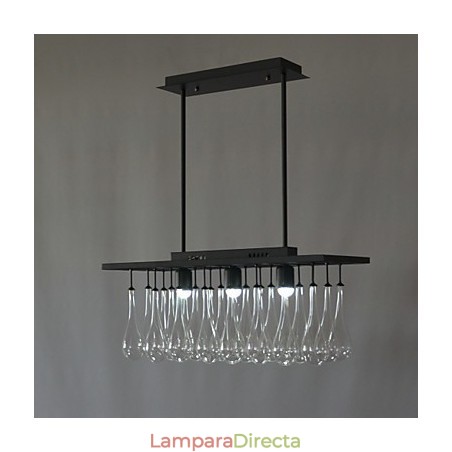 Lámpara de araña de metal con pintura de cristal contemporánea moderna Lámpara de araña de metal con pintura de cristal contemporánea moderna