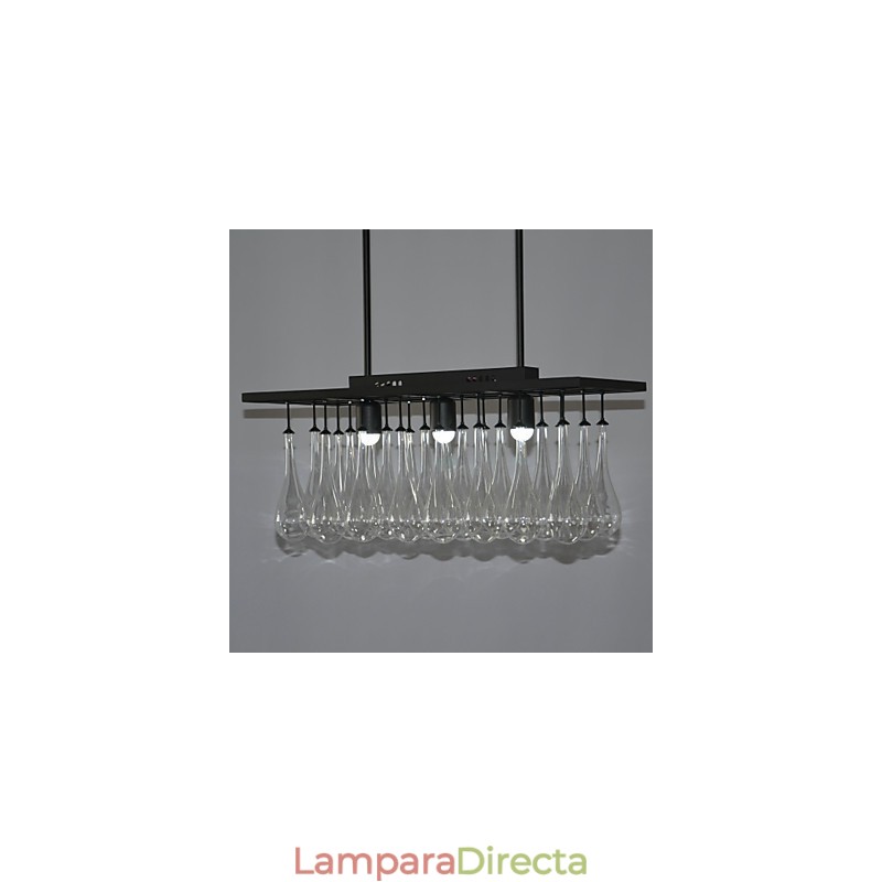 Lámpara de araña de metal con pintura de cristal contemporánea moderna