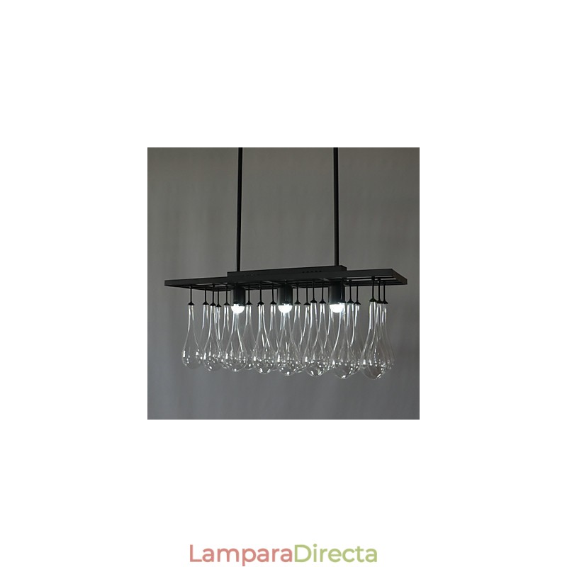 Lámpara de araña de metal con pintura de cristal contemporánea moderna