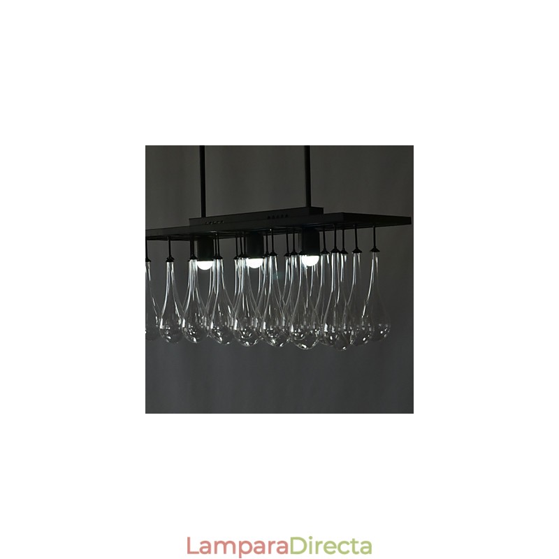 Lámpara de araña de metal con pintura de cristal contemporánea moderna
