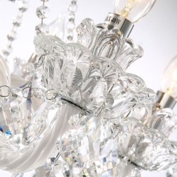Lámpara de araña de cristal europea con 32 luces, lámpara de techo decorativa de lujo