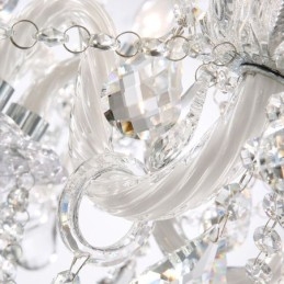 Lámpara de araña de cristal europea con 32 luces, lámpara de techo decorativa de lujo