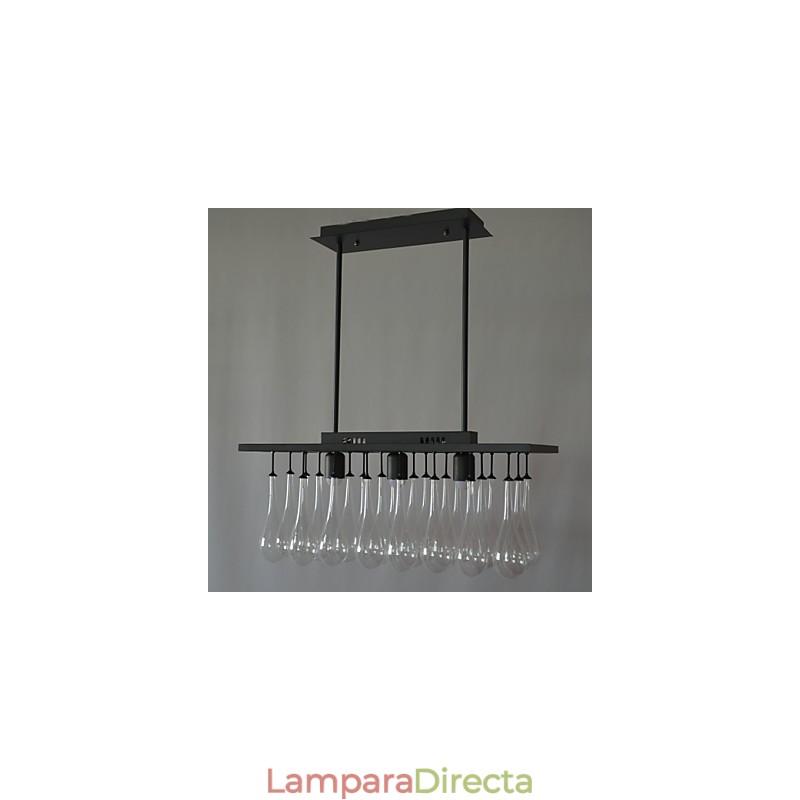 Lámpara de araña de metal con pintura de cristal contemporánea moderna