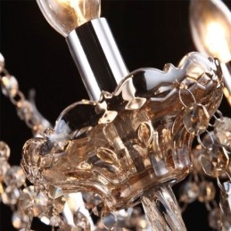 Lámpara de araña de cristal europea con 30 luces, luz de techo decorativa