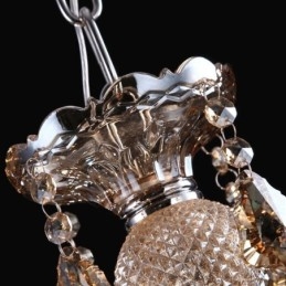Lámpara de araña de cristal europea con 30 luces, luz de techo decorativa