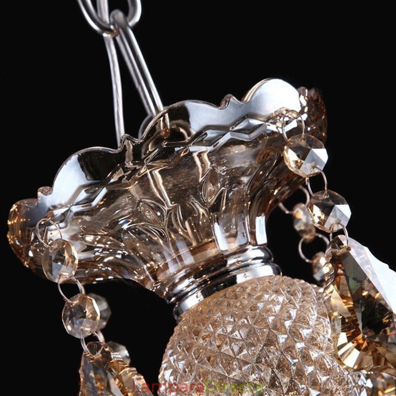Lámpara de araña de cristal europea con 30 luces, luz de techo decorativa