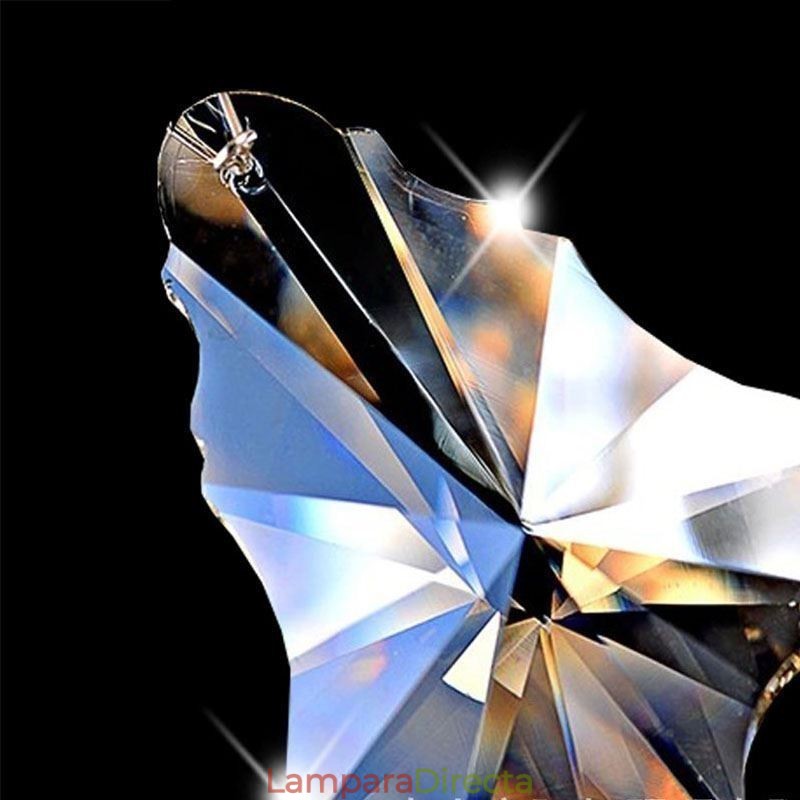 Lámpara de araña de cristal europea con 30 luces, luz de techo decorativa