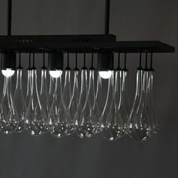 Lámpara de araña de metal con pintura de cristal contemporánea moderna