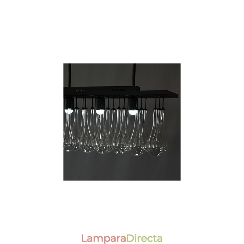 Lámpara de araña de metal con pintura de cristal contemporánea moderna