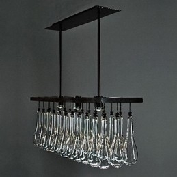 Lámpara de araña de metal con pintura de cristal contemporánea moderna