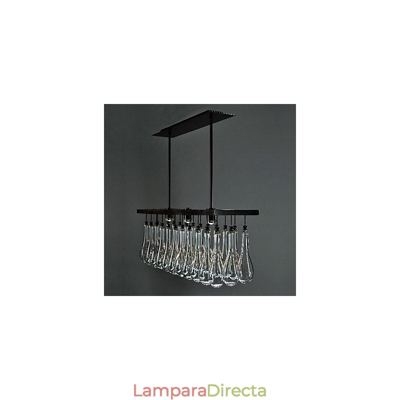 Lámpara de araña de metal con pintura de cristal contemporánea moderna