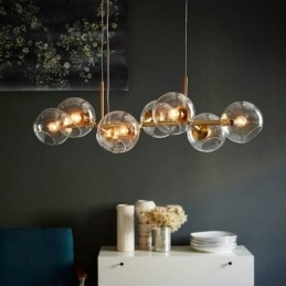 Lámpara colgante contemporánea Magic Bean, sencilla, 8 luces