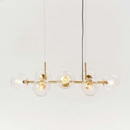 Lámpara colgante contemporánea Magic Bean, sencilla, 8 luces