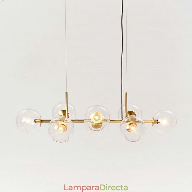 Lámpara colgante contemporánea Magic Bean, sencilla, 8 luces
