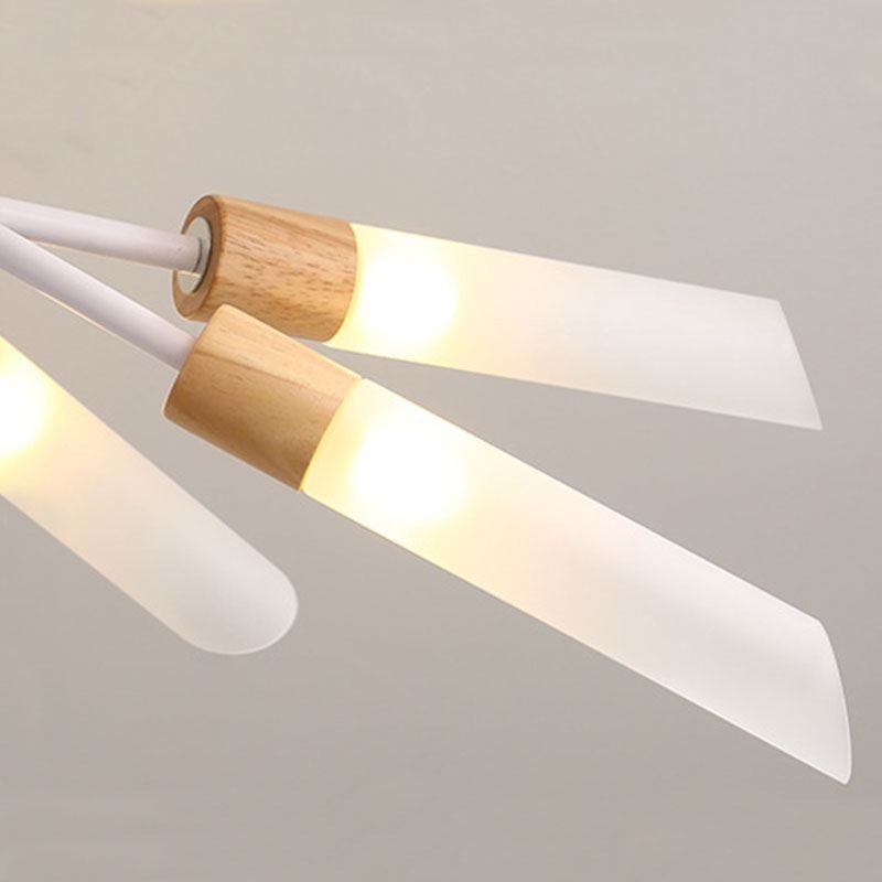 Lámpara colgante nórdica moderna de madera maciza