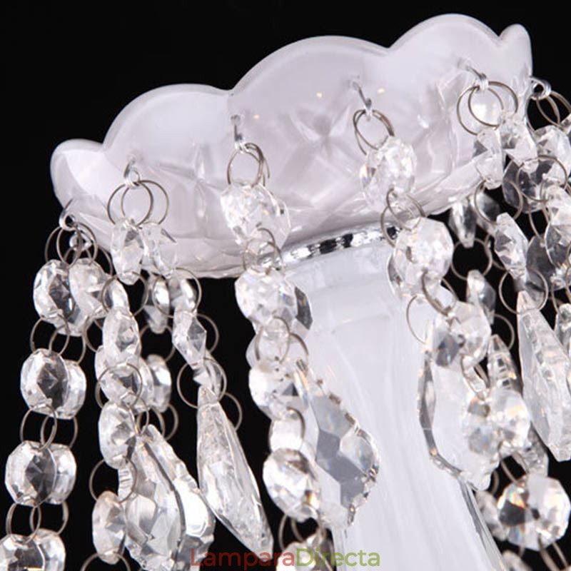 Lámpara colgante de cristal europea de jade blanco única