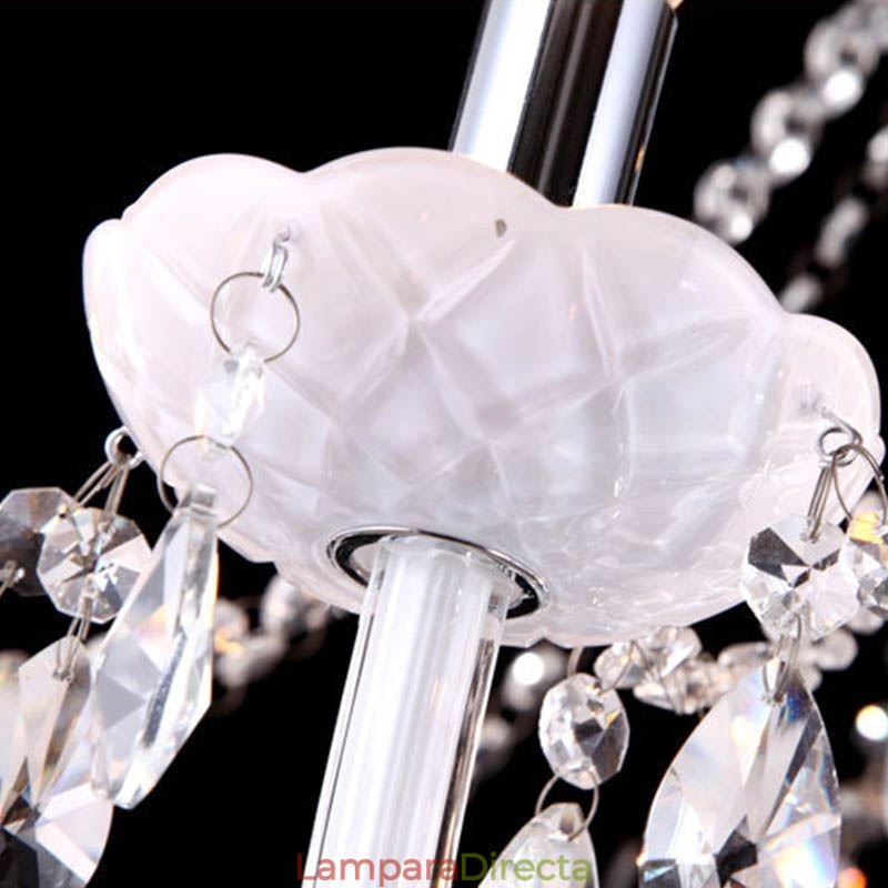 Lámpara colgante de cristal europea de jade blanco única