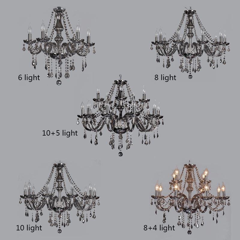 Elegante lámpara colgante de cristal de estilo europeo.