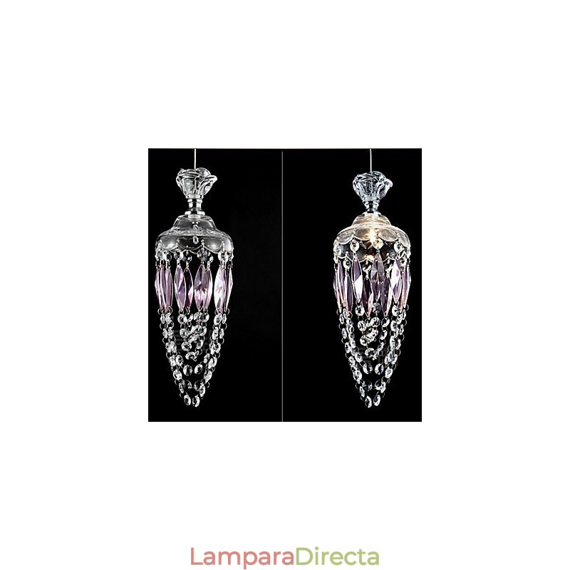 Lámpara de araña de cristal moderna y contemporánea.