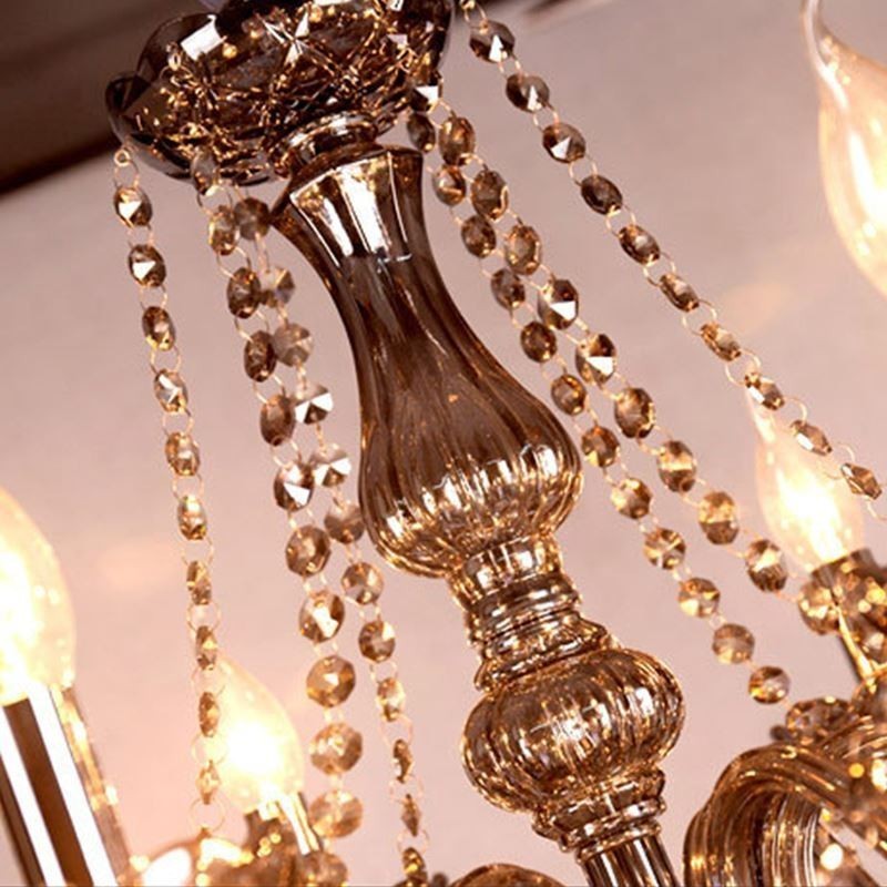 Lámpara colgante elegante de cristal europeo de gran tamaño