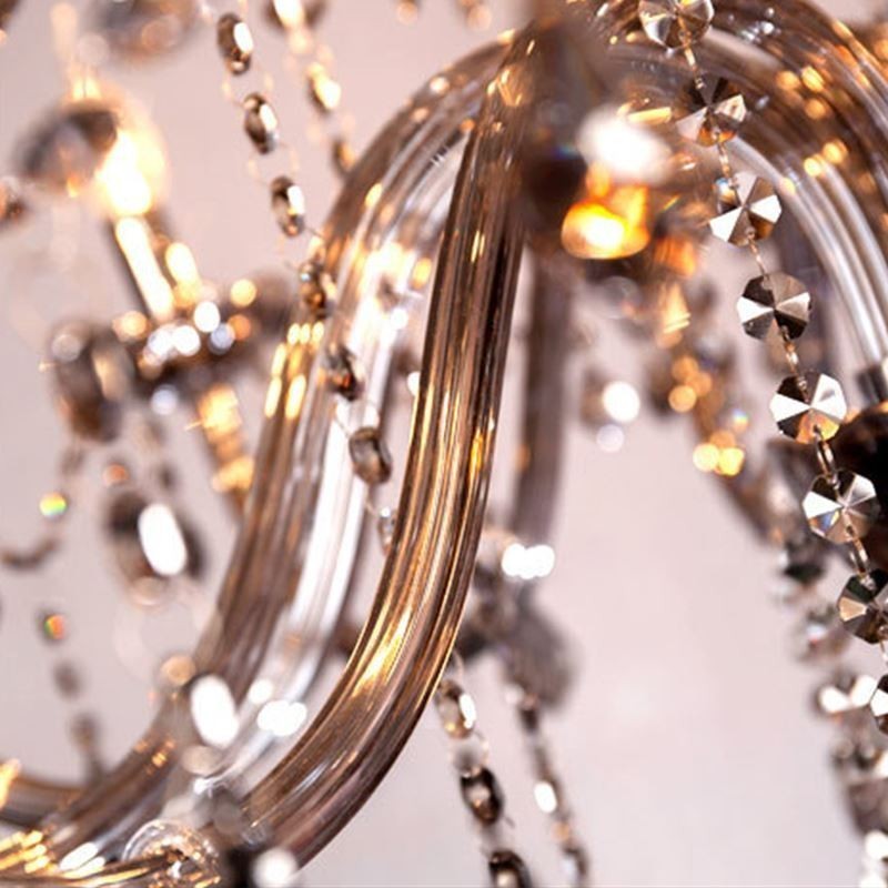 Lámpara colgante elegante de cristal europeo de gran tamaño