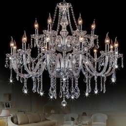 Lámpara colgante de cristal transparente europea