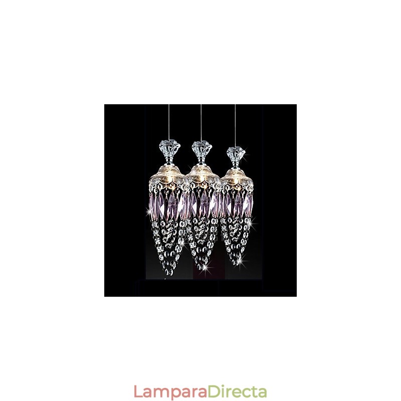 Lámpara de araña de cristal moderna y contemporánea.