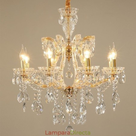 Elegante lámpara colgante de cristal europea Elegante lámpara colgante de cristal europea