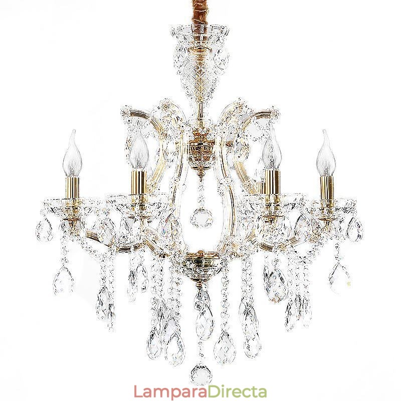 Elegante lámpara colgante de cristal europea