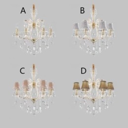 Elegante lámpara colgante de cristal europea