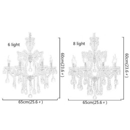 Elegante lámpara colgante de cristal europea