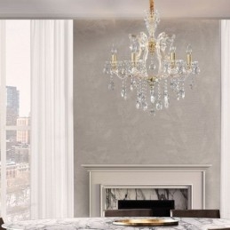 Elegante lámpara colgante de cristal europea