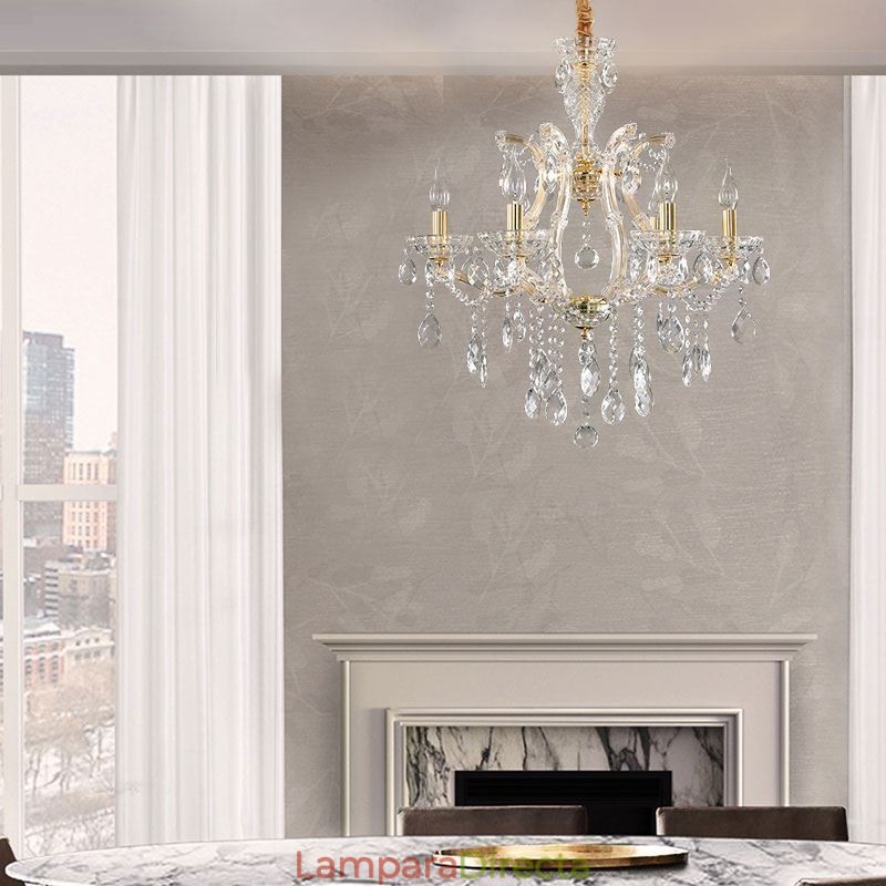 Elegante lámpara colgante de cristal europea