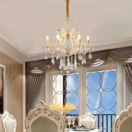 Elegante lámpara colgante de cristal europea